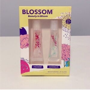2/$20 🌸🍓 Beauty & Blossom Moisturizing Lip Gloss Set – Strawberry & Watermelon